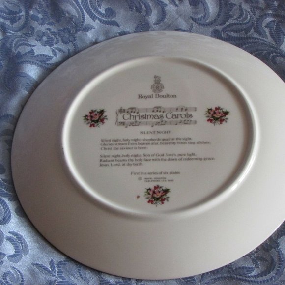 1983 Royal Doulton Christmas Carols Silent Night Collector Plate Vintage Gift - Picture 3 of 3